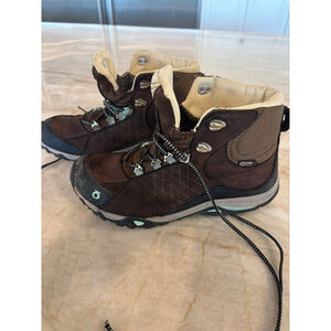 Women's Oboz Lace Up Boots 7.5 Brown Beige